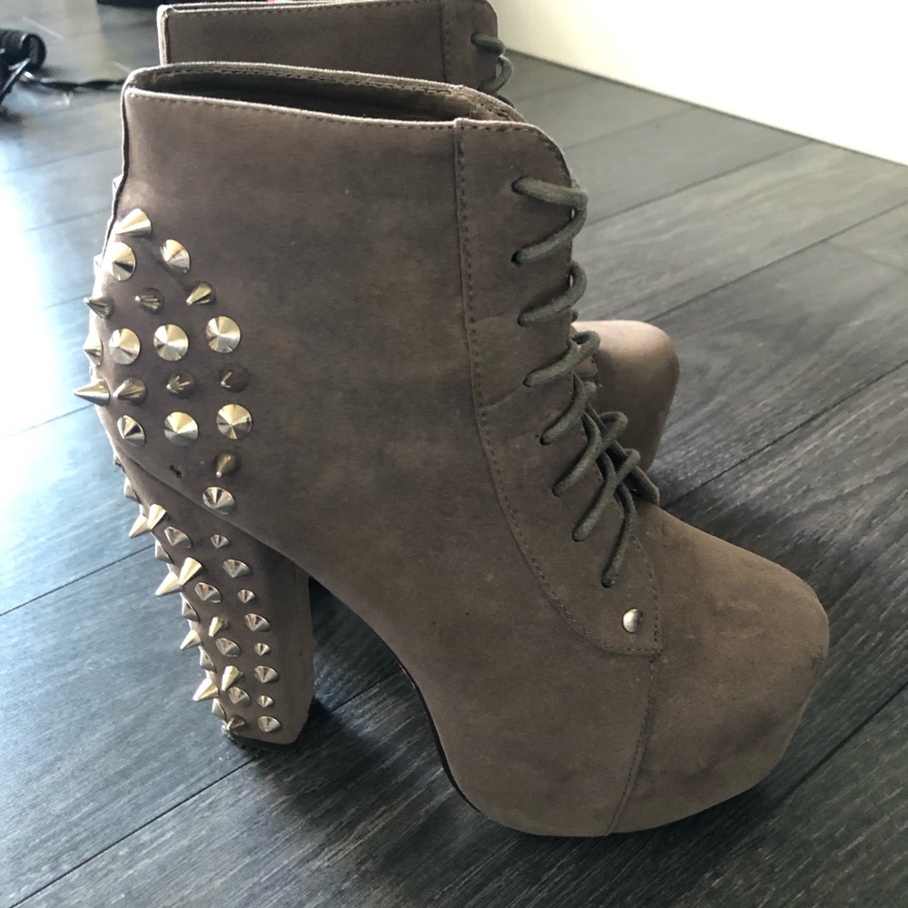 Grey Studded Booties - Picture 3 of 4